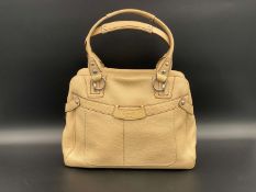 COACH, light tan leather handbag, No. K0871-13169