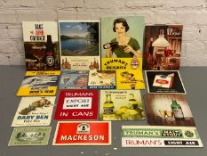 A mixed lot of vintage, alcohol related, point of sale advertising,&nbsp;