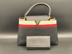 LOUIS VUITTON, Capucine, tri-colour leather handbag and purse,