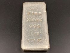 CML, 999/1000, 1kg silver ingot,