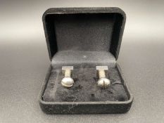 NJI, a modern pair of Nut & Bolt cufflinks,