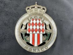 1930's ACM- Monaco members car badge,
