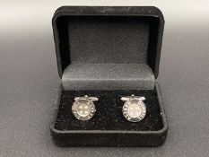 DUNHILL, A pair of signed Button cufflinks,