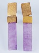 Bernd WOLF 585 Gold und 925 Silber Design Ohrstecker,