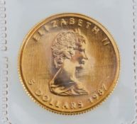 5 Dollar Goldmünze Elizabeth II, 1987,
