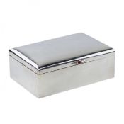 SILVER CIGAR BOX WITH CABOCHON SWEDEN, 20TH CENTURY