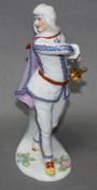 Porzellan. Fürstenberg. "Capitano". Polychrome Porzellanfigur aus der Serie “Commedia dell’Arte“.