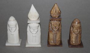 Afrika. Ägypten. Schachfiguren aus Bein - Figuren nach Motiven aus dem alten Ägypten im historischen