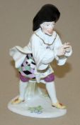 Porzellan. Fürstenberg. "Dr. Baloard". Polychrome Porzellanfigur aus der Serie “Commedia dell’Arte“.
