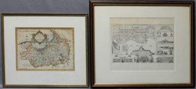 Landkarte. Preussen. Kolorierte Kupferstichkarte aus einem Atlas von (Edward John) Roberts aus der