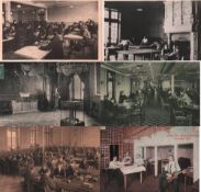 Postkarte. Innenräume mit Schachausstattung. Konvolut von 50, meist schwarzweißen und teilweise