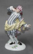 Porzellan. Fürstenberg. "Mezzetin". Polychrome Porzellanfigur aus der Serie “Commedia dell’Arte“.
