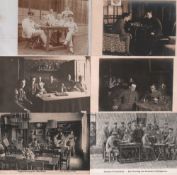 Postkarte. Deutsche Soldaten beim Schachspiel. 6 schwarzweiße und teilweise postalisch gelaufene