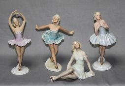 Porzellan. Fasold & Stauch - Wallendorf/Thüringen. Drei Tänzerinnen. Drei einzelne, unterschiedliche