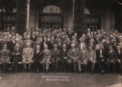 Foto. Bad Kissingen 1928. Schwarzweißes Foto mit Teilnehmern am XI. Bayerischen Schachkongress in