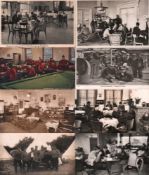 Postkarte. Soldaten beim Schachspiel. 12 schwarzweiße und teilweise postalisch gelaufene Postkarten,