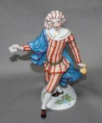 Porzellan. Fürstenberg. "Scaramuz". Polychrome Porzellanfigur aus der Serie “Commedia dell’Arte“.