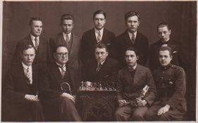 Postkarte. Vilnius 1937. Postalisch nicht gelaufene schwarzweiße Postkarte mit einer Aufnahme von