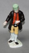 Porzellan. Fürstenberg. Bergbau. "Markscheider". Polychrome Porzellanfigur auf der Unterseite