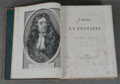 „Fables de Fontaine avec les dessins de Gustave Doré“, Paris 1868. (stockfleckig / Gebrauchsspuren)