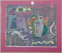 Rolf Müller-Landau (1903-1956). „Der Gefräßige“. Monotypie, li./u./bez., re./u./sign., hi./Gl.