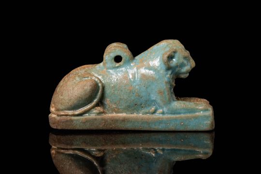 EGYPTIAN FAIENCE LION PENDANT - Bild 1 aus 4