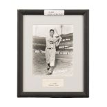 VINTAGE PHOTOGRAPH HALL OF FAMER GIL HODGES SIGNED