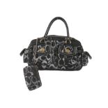 VINTAGE COACH MONOGRAM SHOULDER BAG WITH POUCH