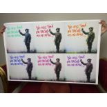 Not Banksy, COA. Walled Off Hotel, Original, Limited Edition. Signed. Numbered.