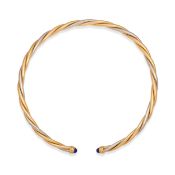 COLLIER EN OR DE TROIS TONS ET LAPIS-LAZULIS, SIGNÉ CARTIER, 1990