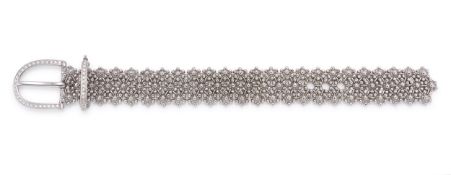 BRACELET BANDEAU EN OR ET DIAMANTS, DAMIANI, COLLECTION PRINCESS