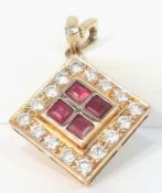 Brillant Rubin Anhänger