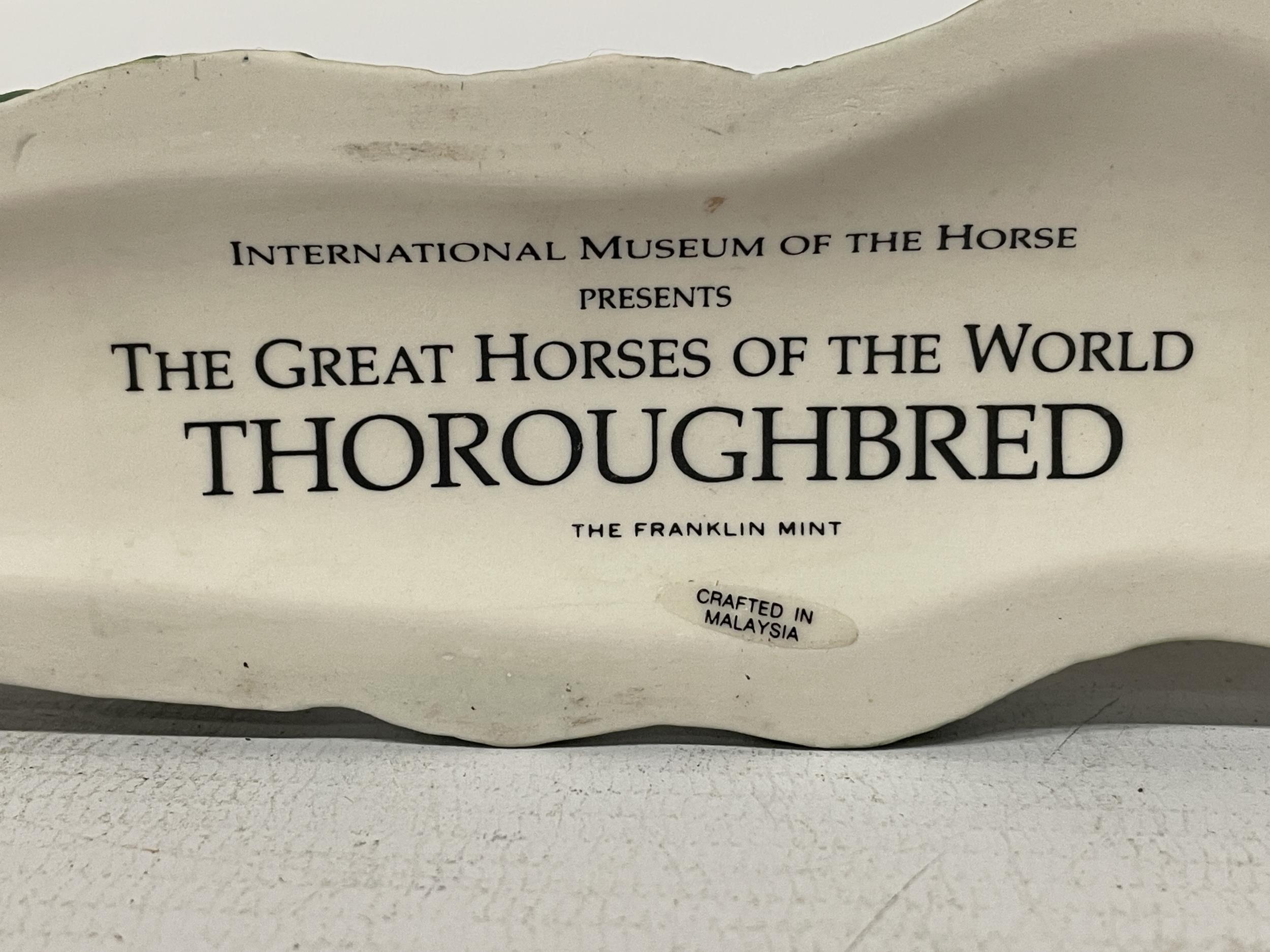 A PORCELAIN FRANKLIN MINT INTERNATIONAL MUSEUM OF THE HORSE FROM THE GREAT HORSES OF THE WORLD - Image 5 of 5