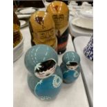 TWO LARGE RUSSIAN NESTING DOLL TOGETHER WITH TWO CERAMIC MATRYOSHKA DOLL FIGURES