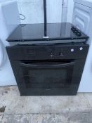 A BLACK BOSCH INTERGRATED OVEN AND A BOSCH HOB