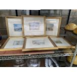 SIX GILT FRAMED TATE GALLERY J.M.W TURNER PRINTS WITH CERTIFICATES