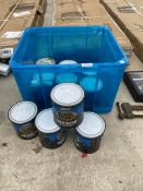 TEN TINS OF BLACK JACK BITUMEN PAINT