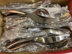 A LARGE QUANTITY OF NEW WEDGWOOD KNIVES, FORKS AND SPOONS