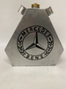 A SILVER MERCEDES BENZ PETROL CAN