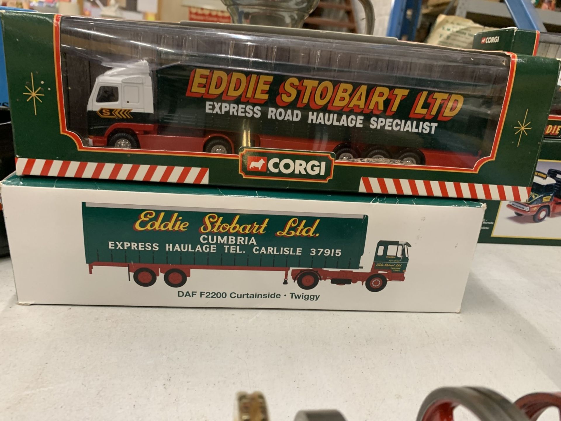 TWO BOXED EDDIE STOBART CURTAINSIDE LORRIES - Image 2 of 2