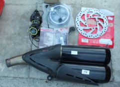 DUCATI PARTS EXHAUST, REAR DISK AND LED LIGHTS NO VAT