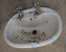 CERAMIC SINK WITH TAPS NO VAT