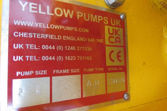 YELLOW PUMPS 32 SIZE PUMP UNIT PLUS A WESTINGHOUSE 15KW INDUCTION MOTOR, 3 PHASE POWERED. SOURCED FR - Image 2 of 6