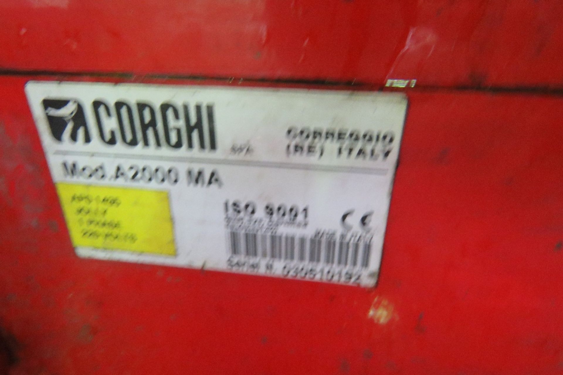 CORGHI A2000 240VOLT POWERED TYRE MACHINE. DIRECT FROM LOCAL CONSTRUCTION COMPANY. - Image 6 of 6