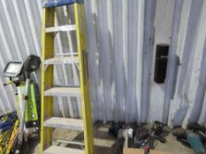GRP 6 TREAD STEP LADDER SOURCED FROM A COMPANY LIQUIDATION.