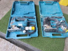 2NO MAKITA 110VOLT JIGSAWS IN CASES SOURCED FROM A COMPANY LIQUIDATION.