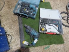 3NO 110VOLT POWERED PISTOL GRIP DRILLS. SOURCED FROM A COMPANY LIQUIDATION.