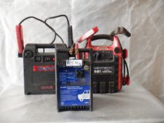 Lot of 3 Battery Testers/Chargers including midtronics 85-435, Duralast, cen-tech 4 in 1