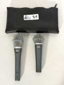 Shure Beta 58A and Shure Beta 87A microphones