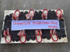 UNUSED LANDHONOR 516 7FT DOUBLE LEGS LIFTING CHAIN SLINGS MODEL LHR-G80, ( 8 ) PCS